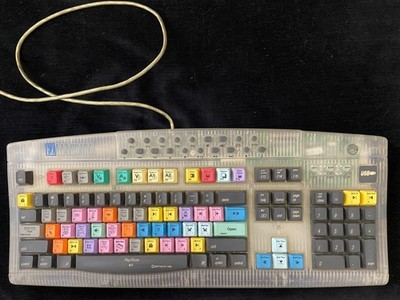 Macally Imediakey USB Keyboard  Video Editing Apple Mac Clear  w Color Keys