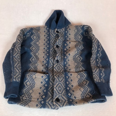 #ad Wallace Barnes J. Crew Merino Wool Fair Isle Southwest Snap Button Chore Jacket $42.00