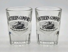 SOUTHERN COMFORT "The Grand Old Drink of the South" 3" Shot Glass Heavy Lot Of 2