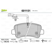 1X Bremsbelagsatz, Scheibenbremse Valeo 601151 Passend FüR Nissan Opel