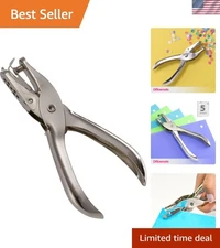 Quality Nickel 1-Hole Punch – 5 Sheet Capacity, Manual Operation