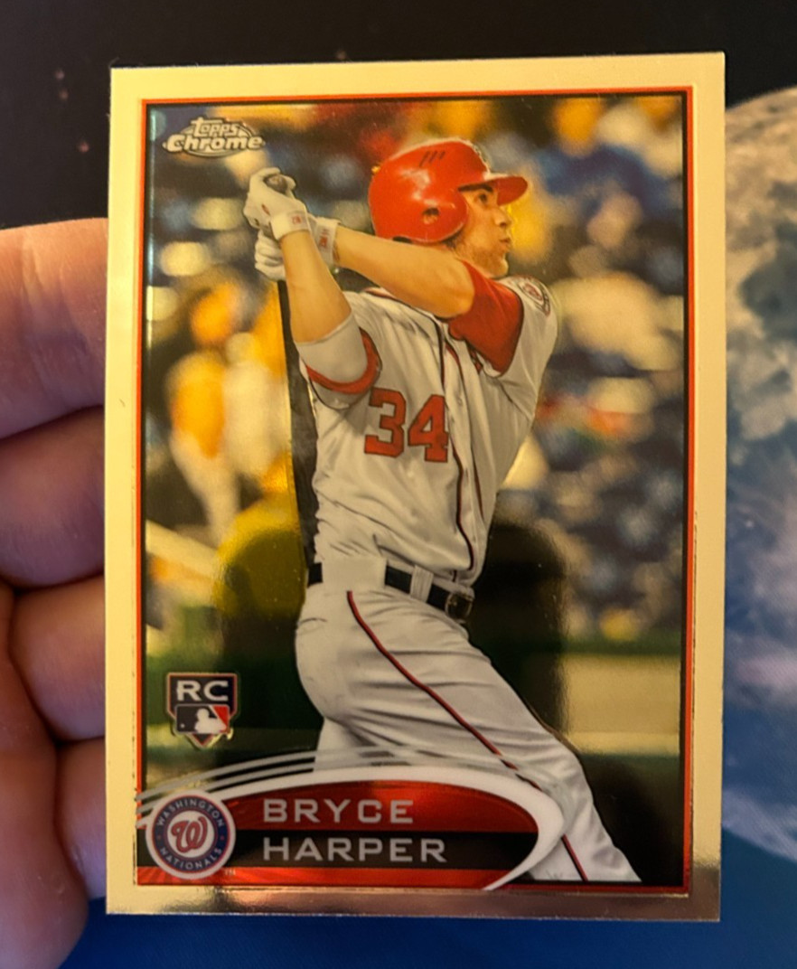 2012 Bryce Harper Topps Chrome Base Rookie #196 Nationals/Phillies