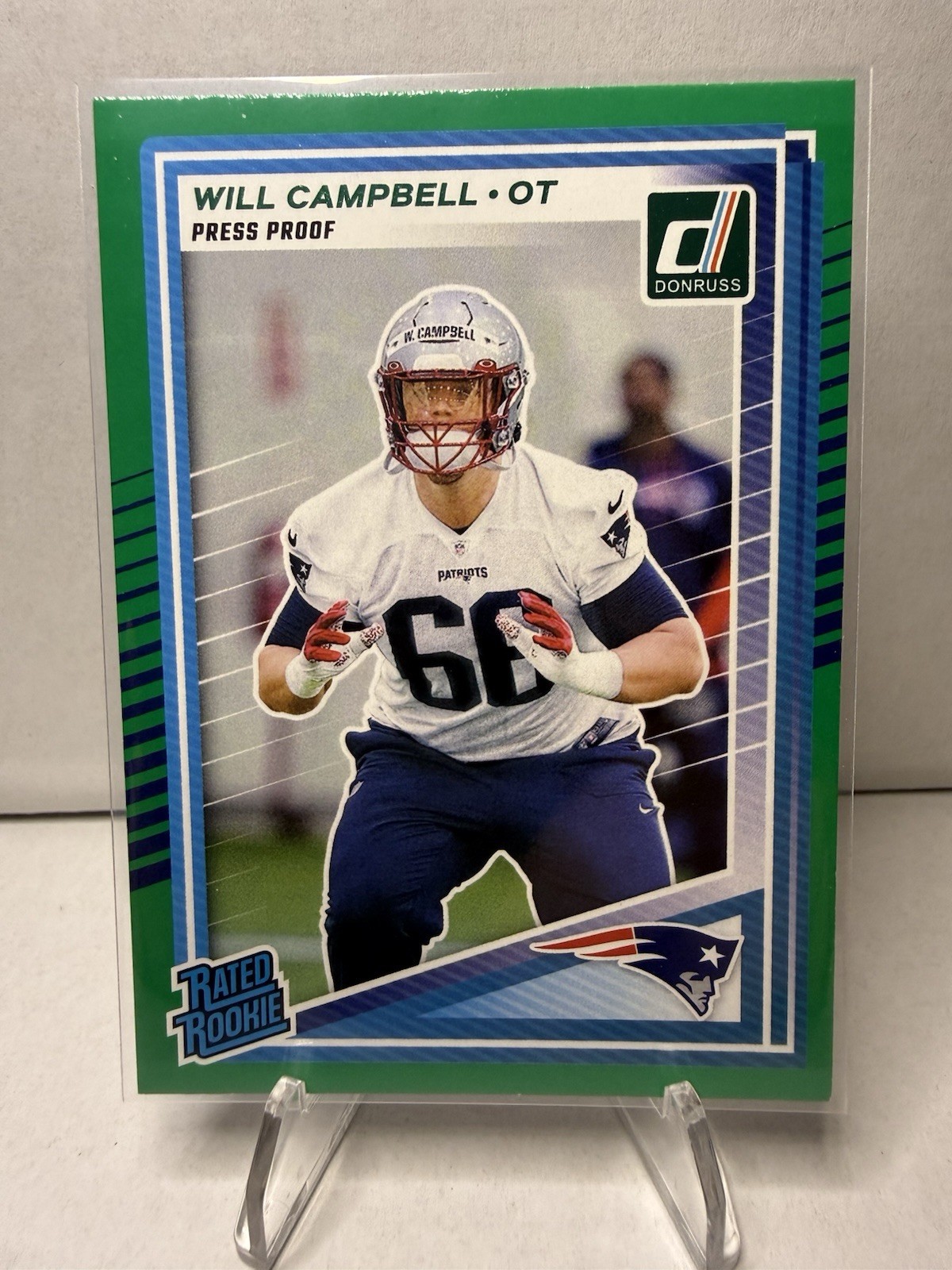 2025 Panini Donruss - Rated Rookie Will Campbell #345 Press Proof Green (RC)