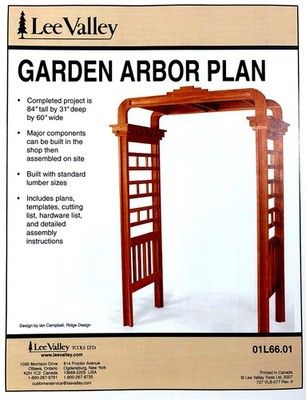 Garden Arbor Trellis Plan by Lee Valley