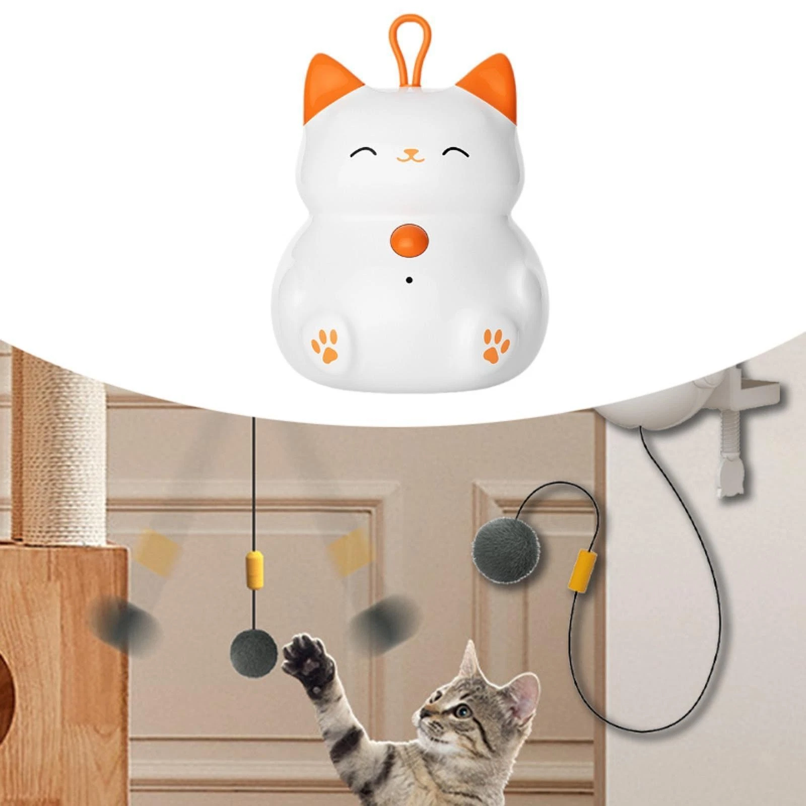 Automatic Teaser Interactive Cat Wand Toy for Entertainment Exercise Playing