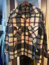 Vintage 70s Woolrich Plaid Wool Jacket Size 42R
