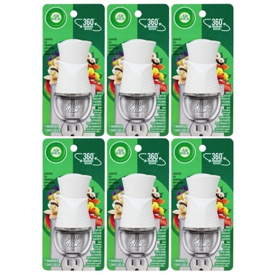 #ad 6 Pack Air Wick Scented Oil Air Freshener Plug in Warmer White $18.99