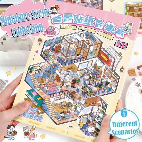 Decompression Miniature Scene Collection DIY Toy Game Stickers Children Gifts