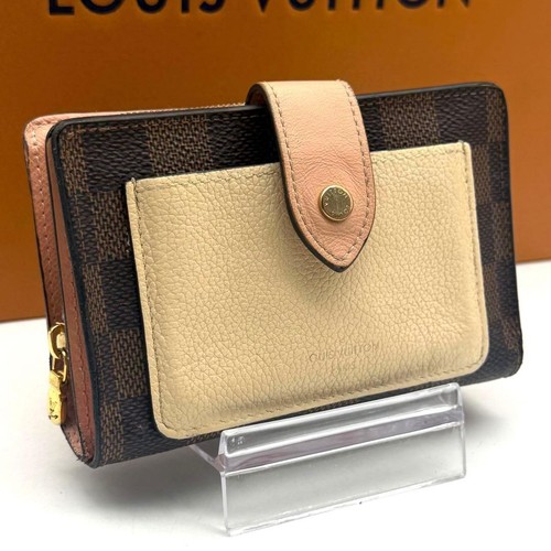 Louis Vuitton Damier Portefeuille Juliette Folding Wallet Pink