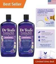 Soothing Epsom Salt Foaming Bath with Melatonin Essential Oils Pack of 2