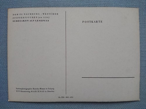 alte Ansichtskarte Postkarte AK Dom zu Naumburg Westchor Subdiakon als Lesepult - Picture 2 of 2