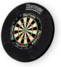Image of Harrows Dartboard Surround – 4-Piece Wall Protector Ring or One Size, Black