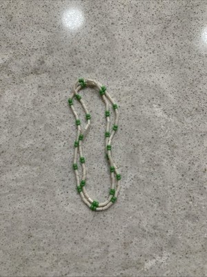 Vintage BARBIE Twiggy Doll ~ Green And White Bead Double Strand NECKLACE Rare!