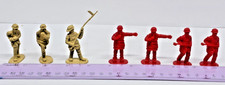 Lot of 7 Plastic Firefighters Fireman Mini Toy Action Figures FREE SHIPPING