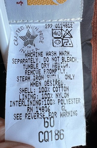 Giacca uomo Carhartt tela cotone lavoro zip tradizionale marrone nuova con etichette taglia 5XL - Foto 22 di 24