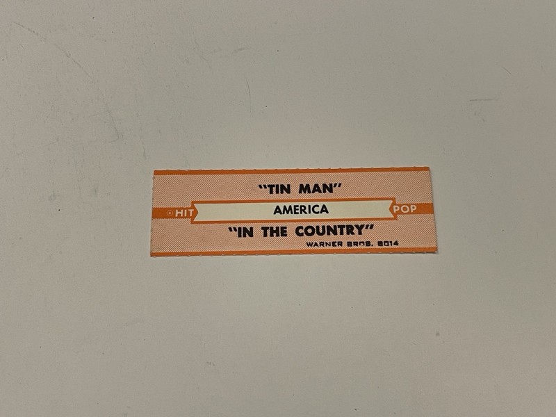Jukebox Title Strip America Tin Man In The Country Warner Bros. 8014
