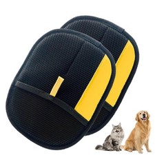 Cotatumi Pet Hair Remover Gloves for Dogs & Cats, Dual Black and Yellow