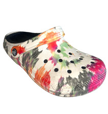 Crocs Women's Classic Faux Fur Lined Tie Dye Clog US Mens 6/W7 Unisex Sandals