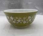 Vintage Pyrex 403 2 1/2 QT Spring Blossom Crazy Daisy Nesting Mixing Bowl~ Green