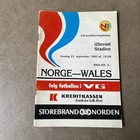Norvège - Pays de Galles 21 septembre 1983 Qualificatif Coupe d'Europe UEFA