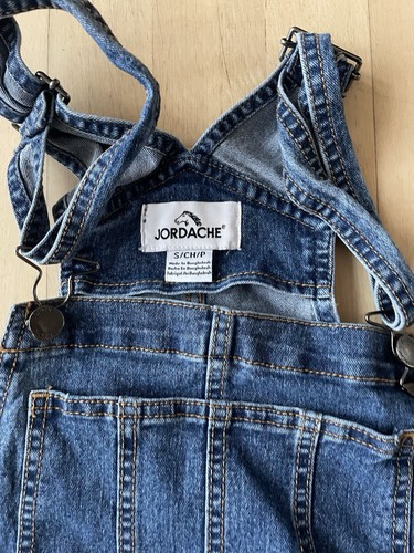 Jordache Bib Overalls Womens Small Blue Baggy Relaxed Carpenter Utility - Picture 2 of 5