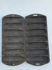 2 Vintage Lodge No 2702 Cast Iron Cornbread Corn Stick Shaped Muffin Baking Pan