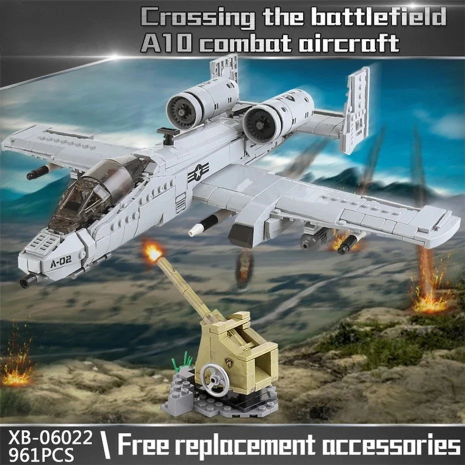 AC130 A-10 Warthog Jet Airforce Military Plane MOC Building Blocks Set Toy Gift - Image 4 of 4