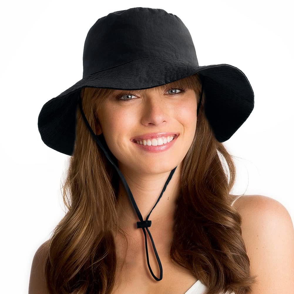 Water-Resistant Sun UPF 50+ Bucket Hat Protection Packable Brimmed Boonie for...