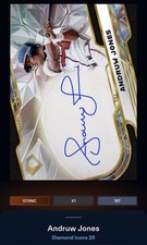 25 Topps Bunt DIGITAL Diamond Icons Chrome Signature ICONIC Andruw Jones