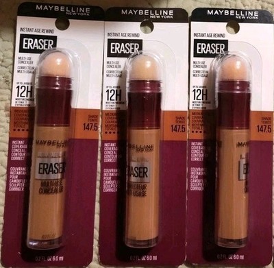 3 Pack Maybelline Instant Age Rewind Eraser Concealer 147.5 New 