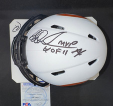 RICHARD DENT signed CHICAGO BEARS LUNAR Mini Football Helmet w/ COA PSA AK6052