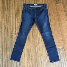 Levi s 711 Skinny Jeans Womens 32x30 Dark Wash Stretch Denim Mid Rise
