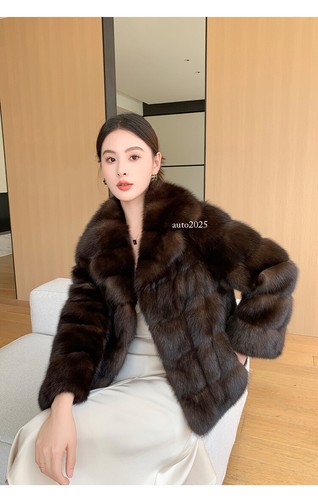Lapel Collar Winter Womens Faux Mink Fur Coat Short Mid Long Overcoat Outwear sz - Picture 20 of 27