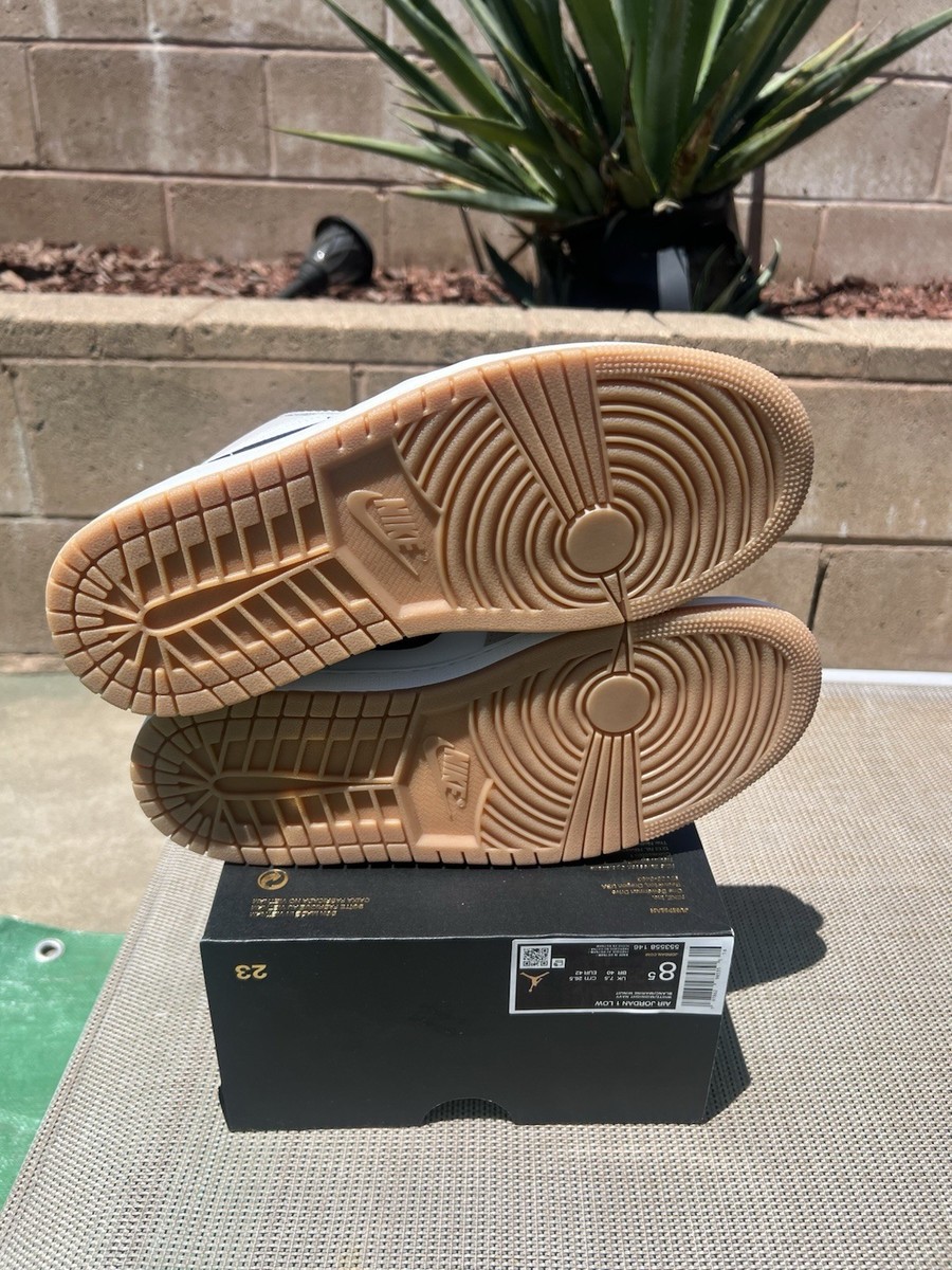 Nike Air Jordan 1 Low White Midnight Navy 553558-146 Men's Size