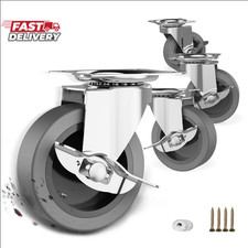 3 Inch Caster Wheels, Casters Set of 4, Heavy Duty Caster with Brake, Locking Ca