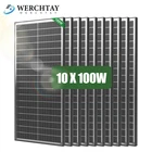 100W 200W 300W 400W 500W N-Type Bifacial Solar Panel 12V 18BB Mono Home Power