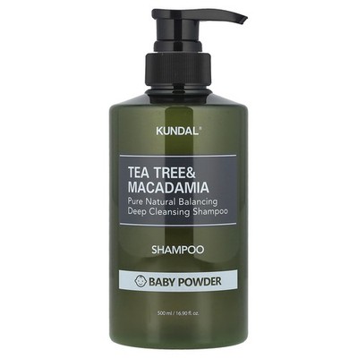 Tea Tree & Macadamia Shampoo, Baby Powder, 16.9 fl oz (500 ml)