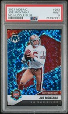 2021 Panini Mosaic JOE MONTANA #293 NO HUDDLE BLUE /75 PSA 9 49ers HOF