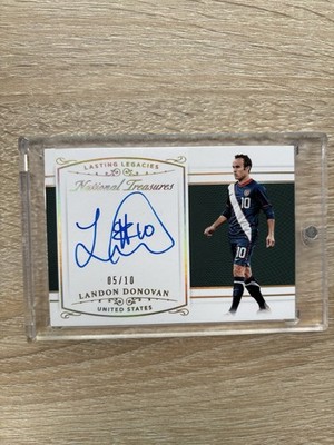 2018 National Treasures Landon Donovan Lasting Legacies Auto Gold /10 On Card US