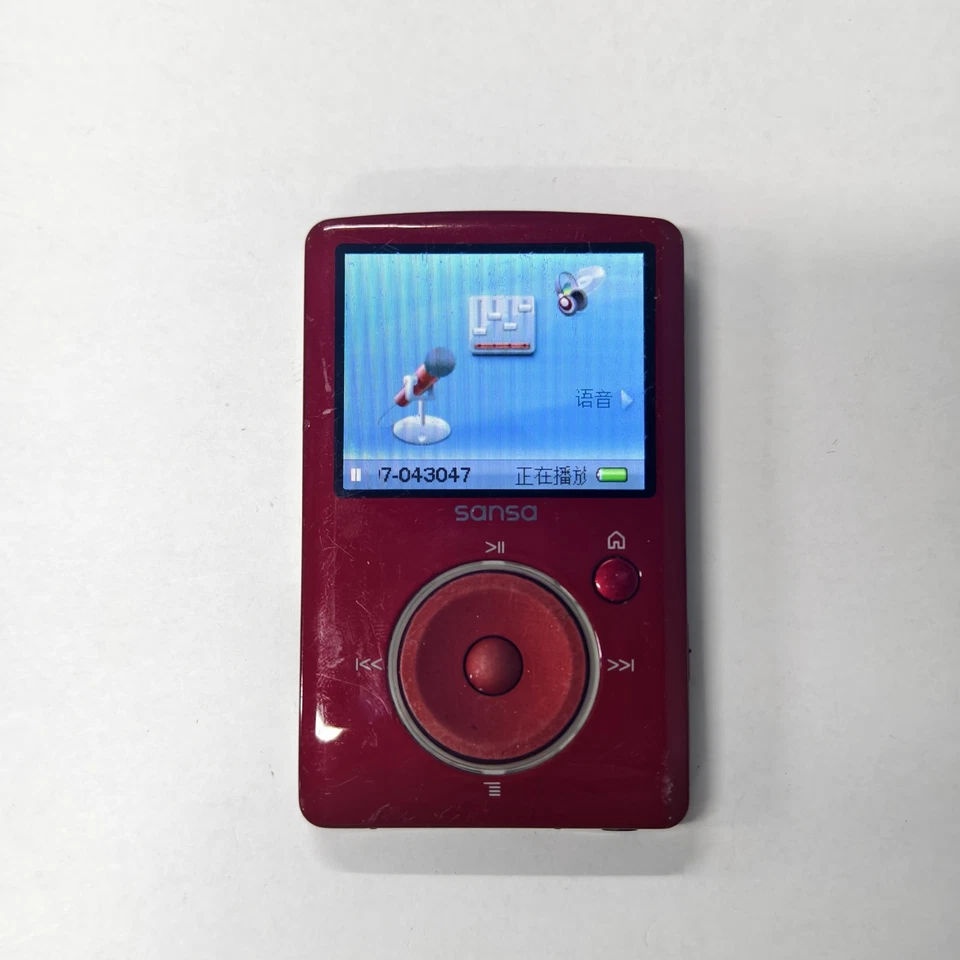 SanDisk Sansa Fuze - Reproductor FM/MP3 4 GB rojo repuestos o reparación Foto 2 de 4