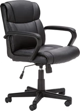 Amazon Basics Office Computer Task Desk Chair with Padded Armrests, Mid-Back, Ad