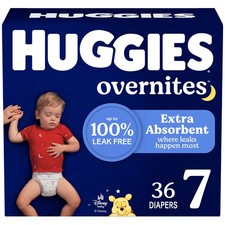 Huggies Overnites Nighttime Baby Diapers - Size 7 - 36ct
