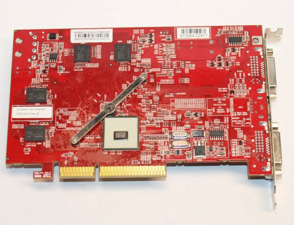 AGP 8x VisionTek ATi Radeon X1650 PRO 512MB VGA 3D video GPU GFX Graphics card - Image 2 of 4