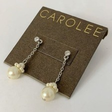 Carolee New York faux pearls dangle drop earr...