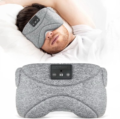 Premium Bluetooth Kopfbügel Pro Schlaf Augenmaske Kopfhörer Headset Musik Sport