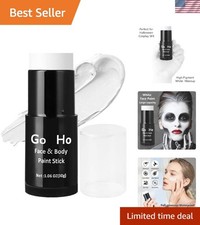Creamy Waterproof Clown White Face Paint Stick - Full Coverage for Halloween