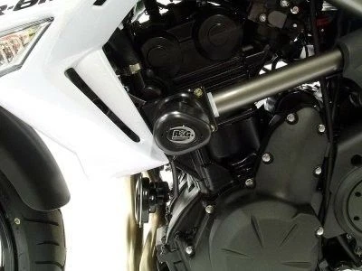 Protectores de choque R&G Racing negro estilo aerodinámico para Kawasaki ER-6N 2009-2010 Foto 4 de 4