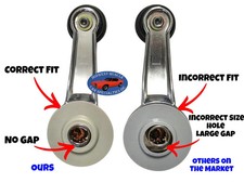 Par De Manivelas De Ventana En Cromo Con Clips Y Arandelas Para Chevy, GMC, Pontiac Y Buick (1967-1981)