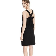Banana Republic Bow Back Classic Sleeveless Holiday Chic Cocktail Dress Black