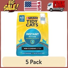 5 Pack Purina Tidy Cats Instant Action Non Clumping Cat Litter Deodorizer